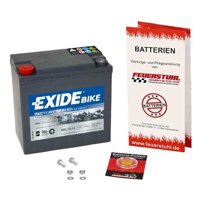 EXIDE Gel-Batterie TGB X-Motion 125, 2009-2010, wartungsfrei, inkl 7,50  Pfand