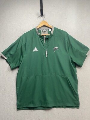 Adidas Baseball 1/4 Zip Shirt Short Sleeve Men s Size Large Tornado Logo 