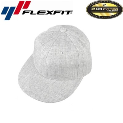 Flexfit 210 Premium Flat Flatcap S/M Heather Grau