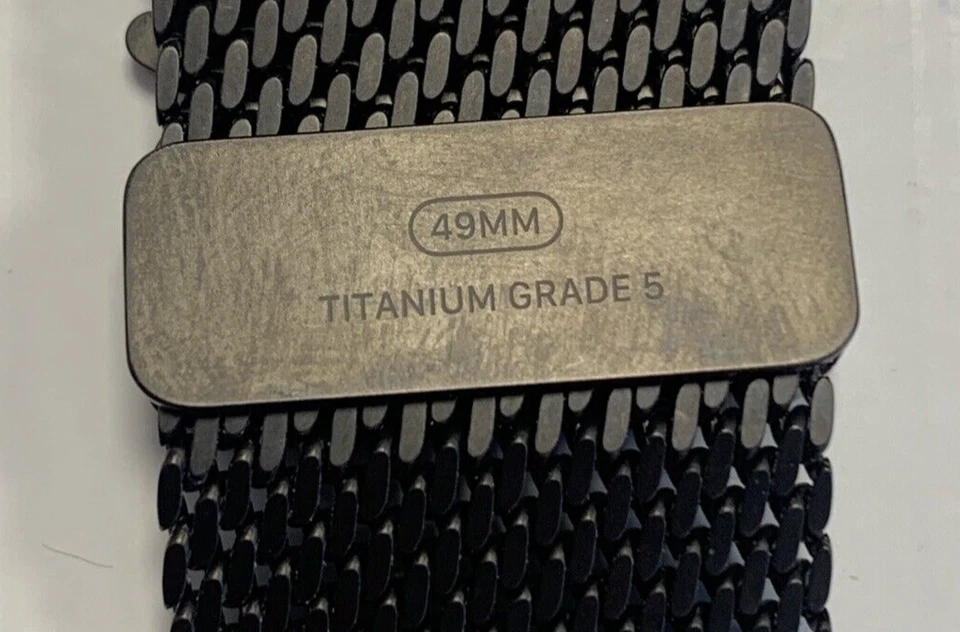 Apple Watch Ultra Titanium Milanese Loop 49mm (42/44/45) Genuine OEM Black L - Image 3 of 4