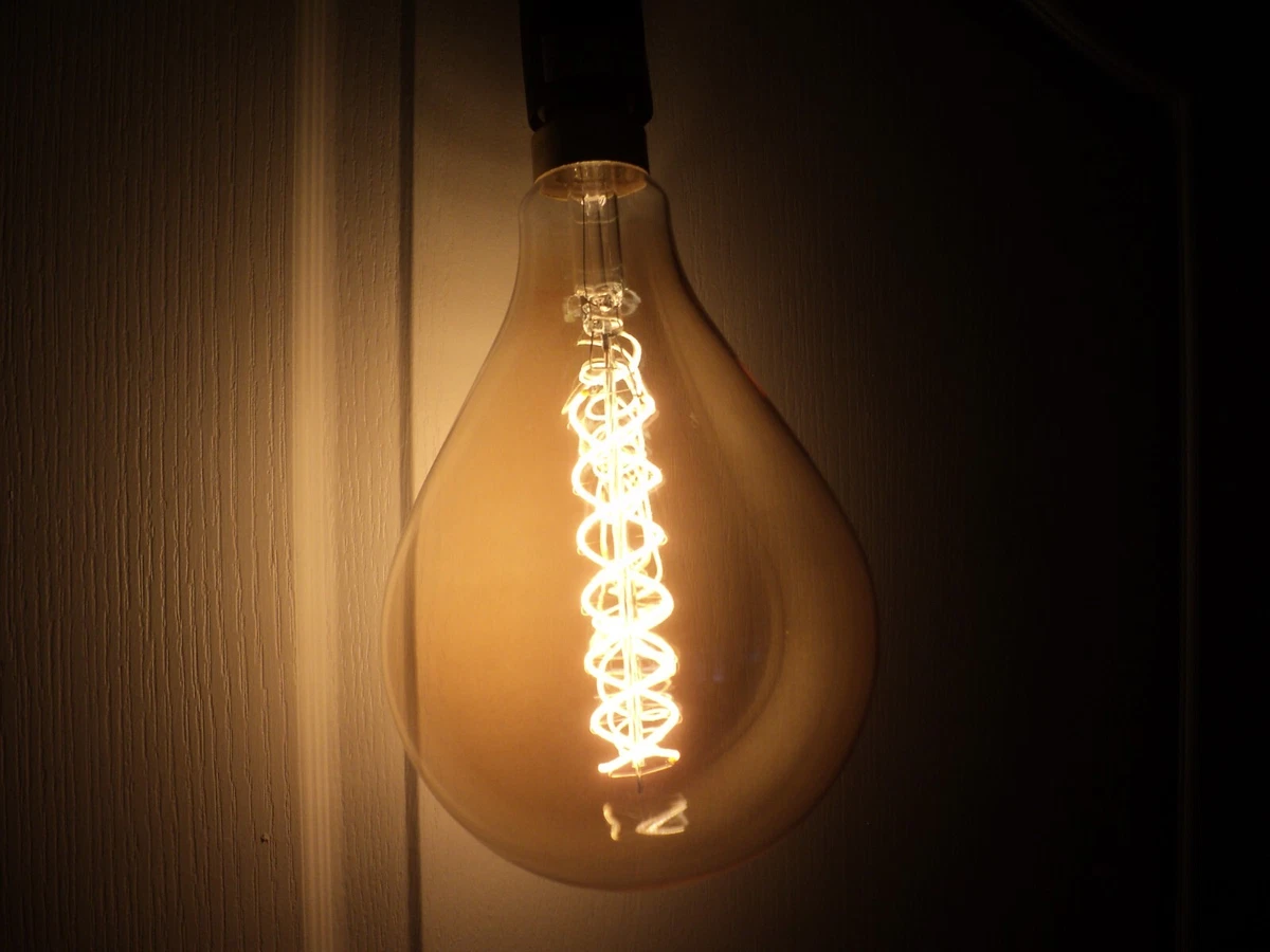 60W Dimmable LED Amber Glass Vintage Edison Oversized Pendant Light Bulb PS50