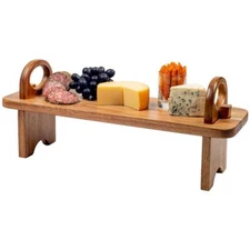 SERVING BOARD Stand Wooden Raised Serving Platter Organizer Charcuterie SPESHH