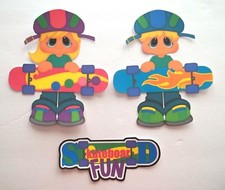 3D UPick Summer Beach Gamer Pizza Skateboard Card Scrapbook Embellishment