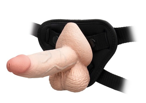 b-Vibe Slipskin Girthy realistischer klarer Dildo oft mit Adern und Hoden - Bild 9 von 21