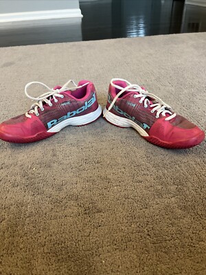 Chaussures De Tennis Babolat Jet Mach III 3 All Court - Femme - Rose/Turquoise - Taille 7 US (occasion)