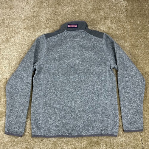 Vineyard Vines Boys pullover XL 18 gray Long Sleeve 1/4 Zip Sweatshirt - Picture 10 of 19