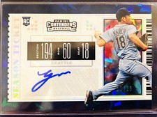 Yusei Kikuchi 2019 Panini Contenders Season Ticket Auto /23 Holo Cracked Ice RC