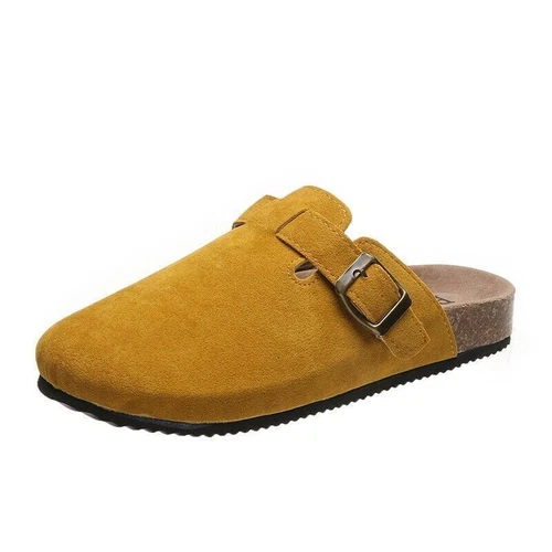 Clogs Hausschuhe Kork Fußbett Sandalen Wildleder Pantoletten Rutschen Berufssch - Bild 5 von 26
