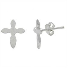 925 Silver Cross Stud Kid Earrings