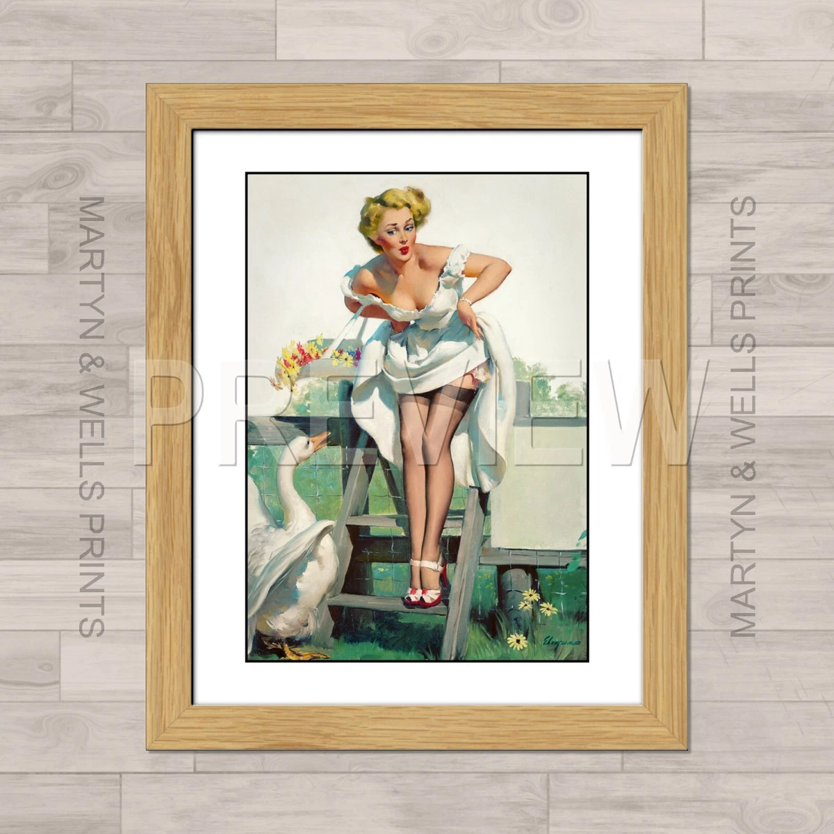 Preços baixos em Impressões de artes ilustrativas modelo pin-up