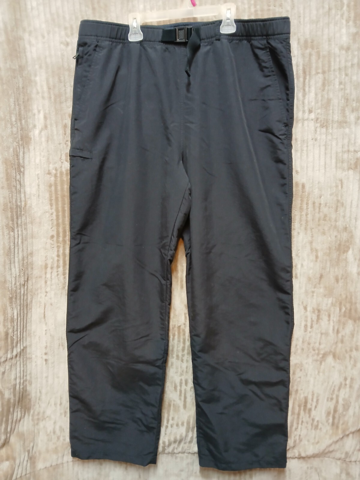 Nautica Explorer Mens Active Pants Black Size L Nylon 6 Pocket Cargo