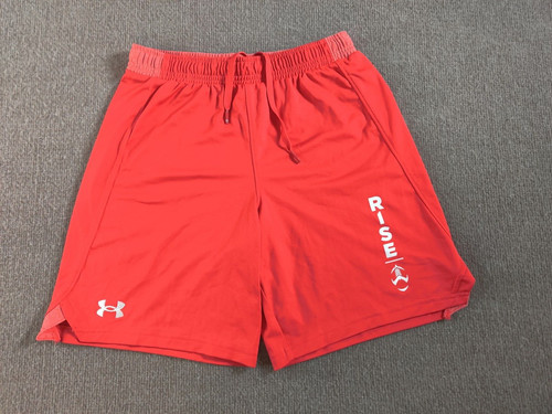 Under Armour Boys Locker Active Shorts Youth YLG Red Rise Football Graphic 24x8