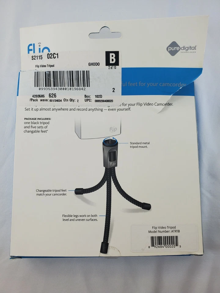 Flip Video ATR1B Tripod new open box - Image 2 of 2