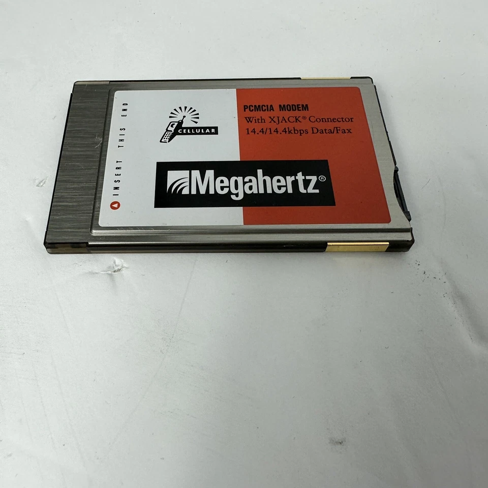 MEGAHERTZ XJ3144 PCMCIA MODEM 14.4/14.4 KBPS DATA/FAX With XJACK Connector - Imagem 2 de 4