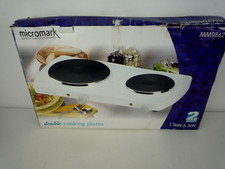 MICROMARK MM9862 DOUBLE COOKING PLATES 1.5KW & 1KW BOXED WITH INSTRUCTIONS
