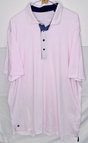 Greyson Golf Polo a Righe Performance Elasticizzata Uomo XXL Rosa Bianca Nuova senza etichette - Foto 3 di 7
