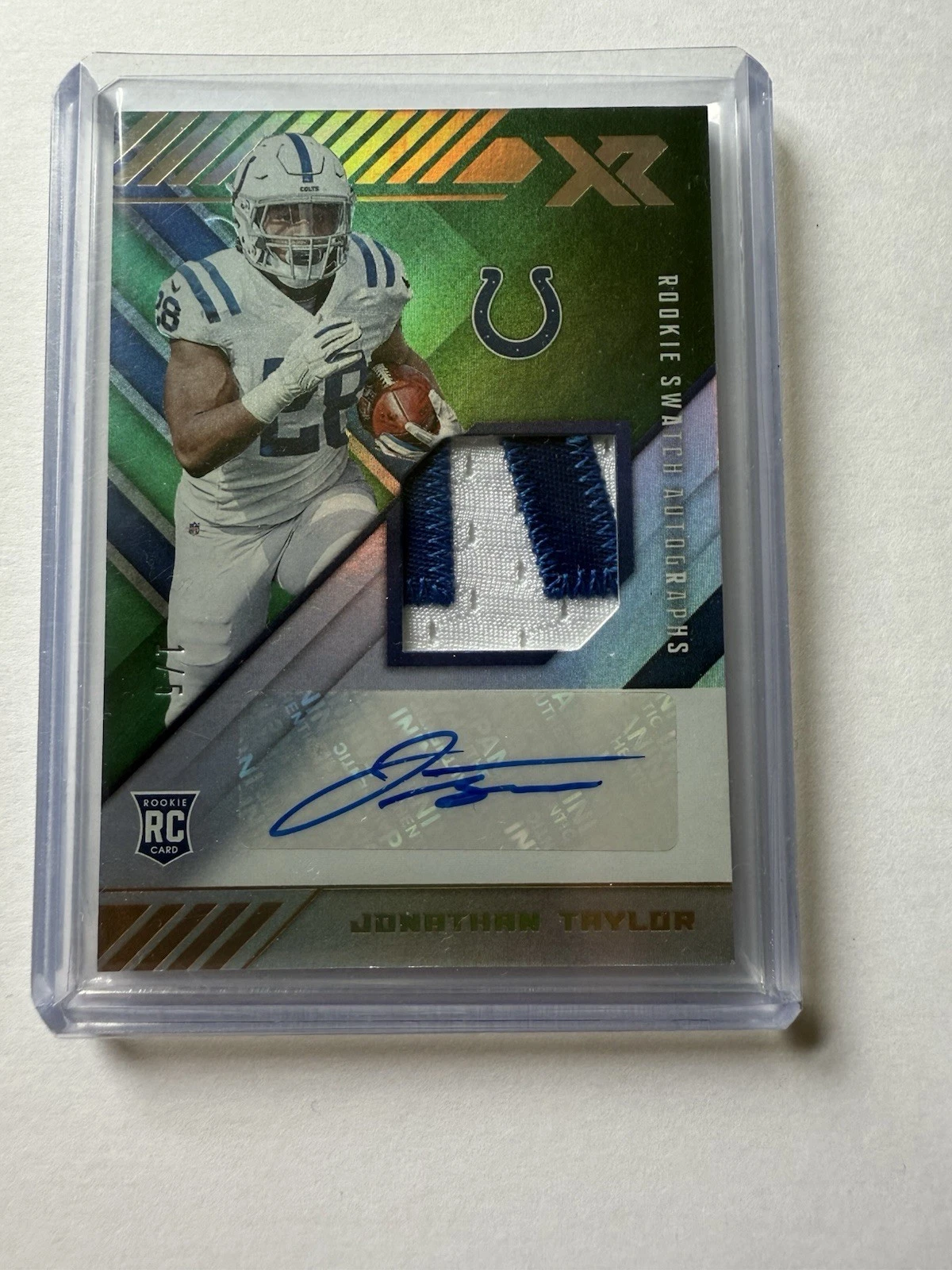 Jonathan Taylor Panini Chronicles Draft Picks XR Rookies #10 Mirror Green