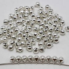 500 JINGLE BELLS~Christmas Silver~Beads Charms 6mm Decoration DIY Craft