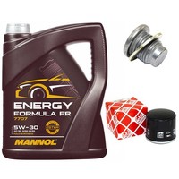MotoröL Filter Set 5W30 5 Liter + ÖLablassschraube FüR Renault Clio II Thalia