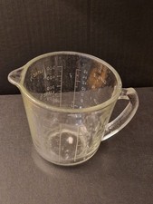 Vintage Pyr-O-Rey Mexico Glass Measuring Jug - 500ml 2 Cup - Embossed Markings