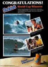 Sunkist World Cup Dane Kealoha Cherie Gross Print Ad Ephemera Wall Art Decor