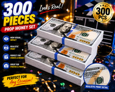 300 PCS 100 Dollar Bills Replica Play Money Movie Fake Bank Games Kids Cash new