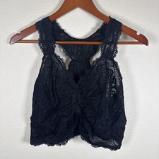 Torrid Curve Black Floral Lace Racerback Bralette Size 0 / Women's 12 / L NEW