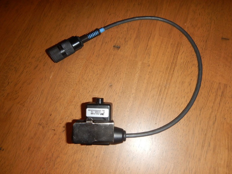 3M Peltor PTT Cable * FL-U/94A-19 * 20" Long * (Fits: PRC Radios)