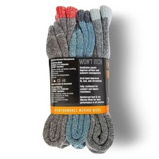 Made in USA 3-Pairs Wool sock Hiking Sock for Men or Women size M or L