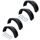 4 x 14 Inch Plastic Trailer Mudguard Wheel Arch Wing Fender 12 x Fixing Bracket