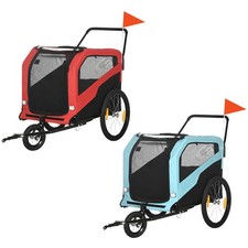 Aosom 2-in-1 Dog Bike Trailer Pet Stroller for Large Dogs, Pet Bicycle