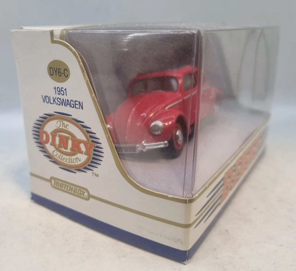 1988 Matchbox Dinky  DY-6C   1951 VOLKSWAGEN  "Beetle" Red  Diecast  1:43 - Image 3 of 4