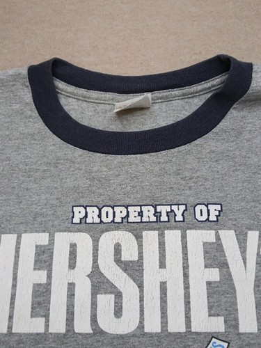 Vintage Hersheys Kisses Cartoon Character Logo Ringer T Shirt Size Large - Picture 2 of 9