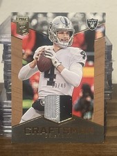 2019 Panini Donruss Elite - Craftsmen Jersey Derek Carr #CJ-1 Prime /49 (MEM)