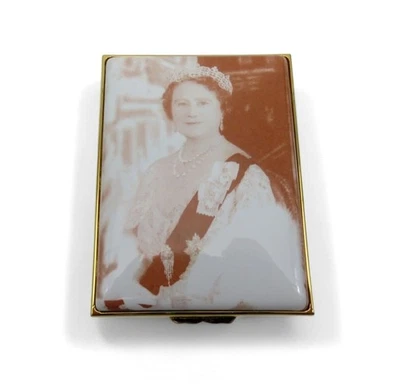 Halcyon Days Queen Elizabeth Queen Mother Limited #280 Enamel-US Duties Prepaid - Image 1 of 4