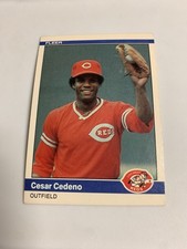 1984 Fleer Cincinnati Reds Cesar Cedano