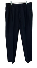 Men's Navy Blue Dress Pants Trousers Business Casual Career Wear 34X32