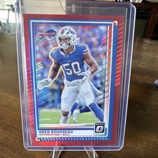 Panini 2025 Donruss Optic Greg Rousseau Buffalo Bills #88 Red Prizm /149