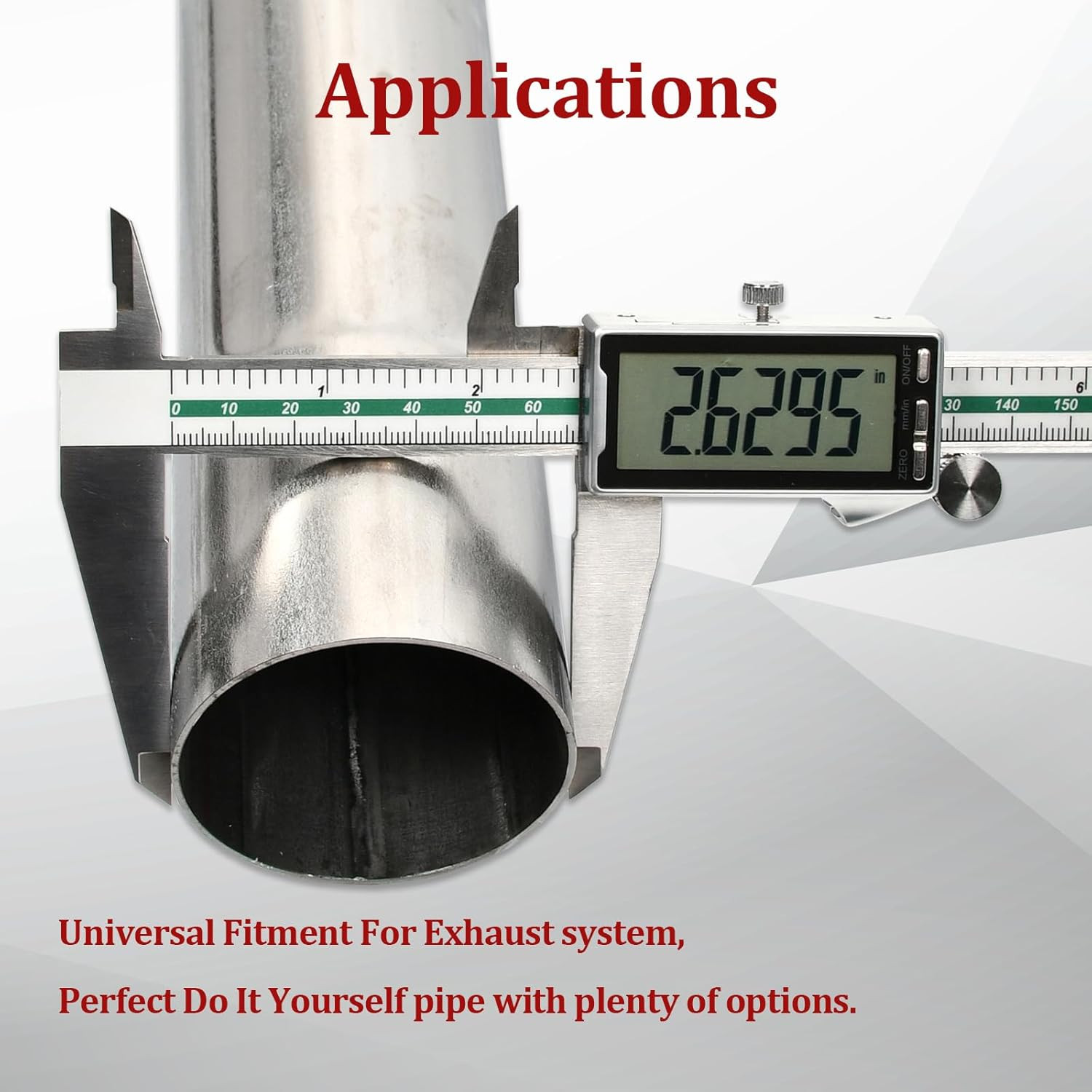 409 Steel 2.5'' Inch OD Straight Exhaust Pipe Mandrel Tubing Pipe 48" / 4 Ft Lon