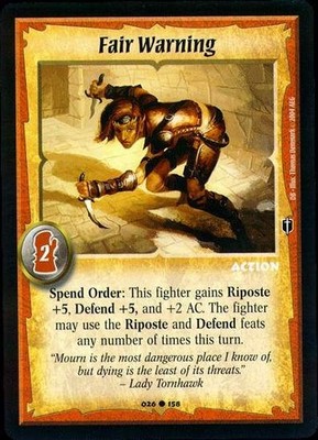 Fair Warning - Action - Warlord Saga of the Storm