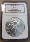 1997 American Silver Eagle NGC MS69 Brown Label