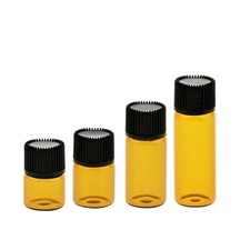 Packs of 20 small, cute glass bottles, transparent containers with screw caps