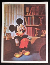 Mickey Mouse FAN CARD 25th Anniversary John Hench 1970's Walt Disney Prod