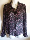 Bella Dahl rounded hem blouse shirt floral flowers button down S Small Bnwt New
