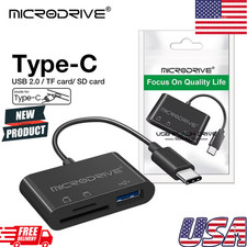 USB C 3 in 1 Hub Converter Type-C Adapter SD Card Reader For MacBook Pro Laptop