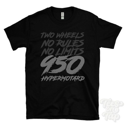 950 HYPERMOTARD T-SHIRT - ZWEI RÄDER NO RULES NO LIMITS Motorrad Biker Geschenk