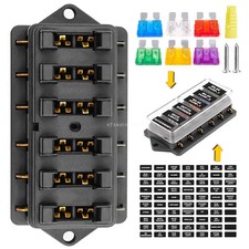6 Weg KFZ ATO Sicherungshalter Auto Sicherungskasten LKW Boot Sicher 10V-32V