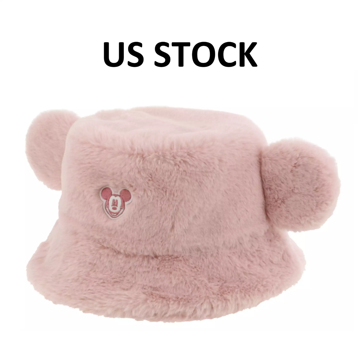 Tokyo Disney Resort Ears Mickey Fluffy Cap Hat Pink 58cm 