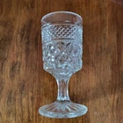 BRAND NEW CASE Vintage Anchor Hocking Wexford Waffle Pressed Glass Wine Glasses