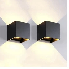 2 Pack LED Modern Outdoor Light Aluminum Waterproof Wall Lamps 12W Outdoor Light